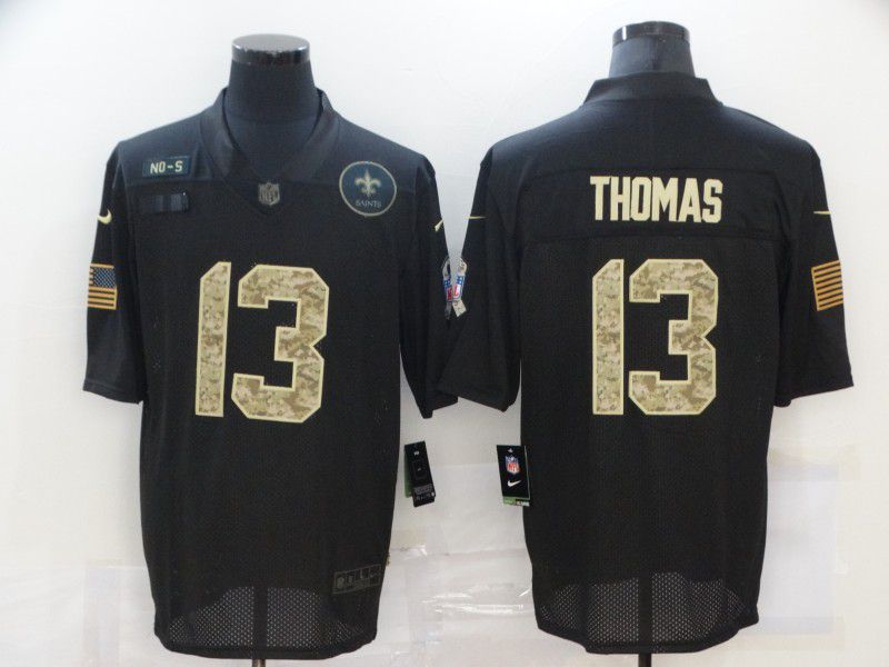 Men New Orleans Saints #13 Thomas Black camo Lettering 2020 Nike NFL Jersey->green bay packers->NFL Jersey